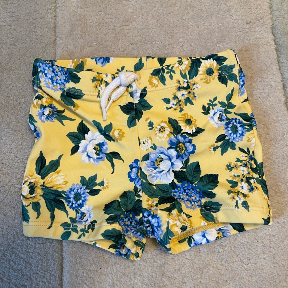 Floral Janie & Jack Baby Swim Briefs